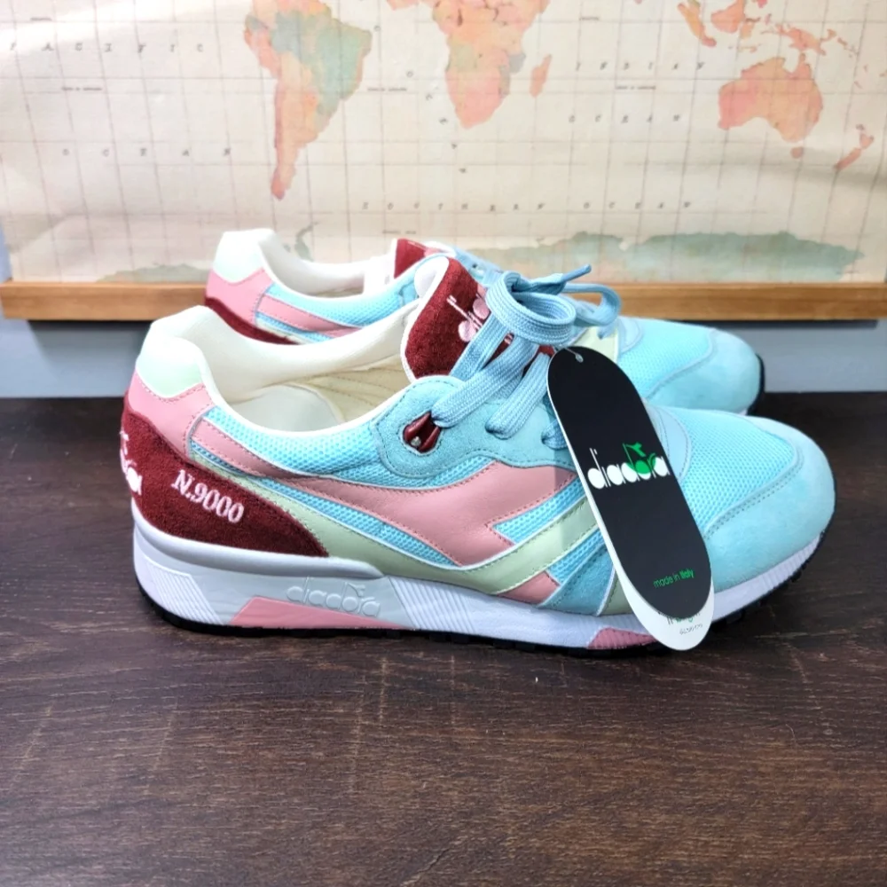 BRAND NEW Diadora N9000 Made in Italy Blue Clear Water Men's Size 10.5 - Picture 1 of 5